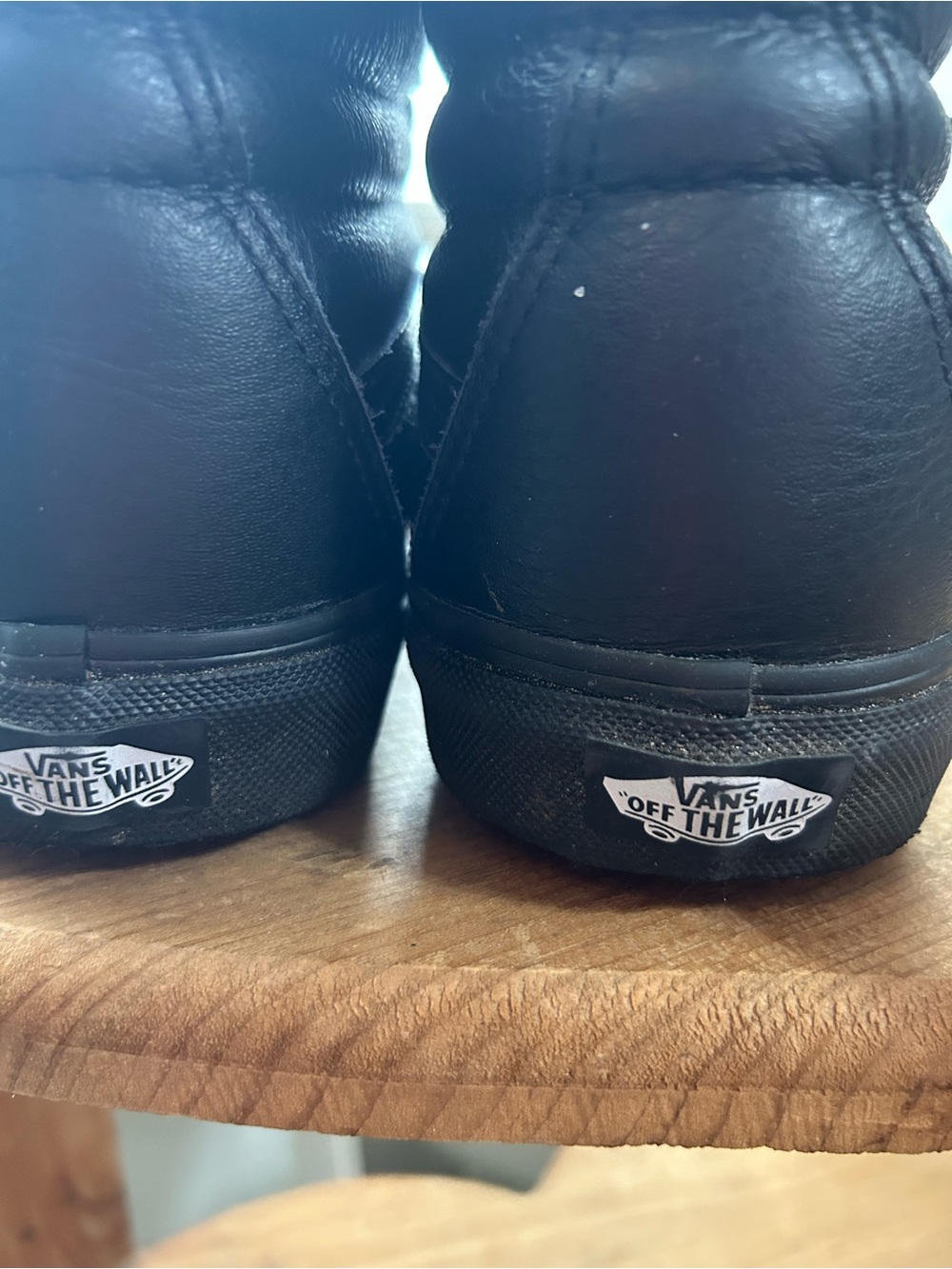 Vans Men's Sk8-Hi Leather High-Top Sneakers - Black men's 9 women's 10.5 Retro - Picture 6 of 12